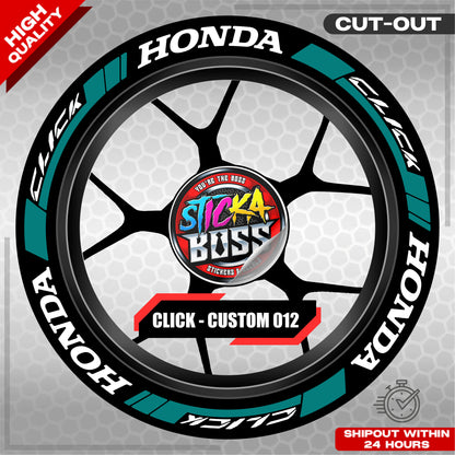 CLICK 125 / 150 / 160 MAG STICKER SET  ( 2 MAGS ) - CUSTOM 012 | VINYL WATERPROOF CUT-OUT DECALS