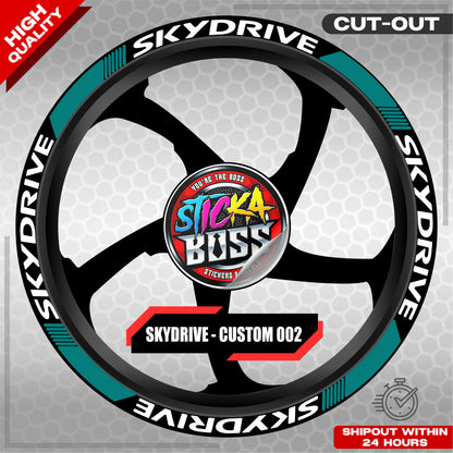 SKYDRIVE MAG STICKER SET  ( 2 MAGS ) - CUSTOM 002 | VINYL WATERPROOF CUT-OUT DECALS