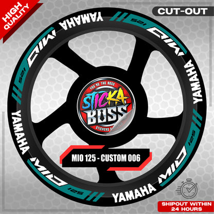 MIO 125  MAG STICKER SET  ( 2 MAGS ) - CUSTOM 006 | VINYL WATERPROOF CUT-OUT DECALS