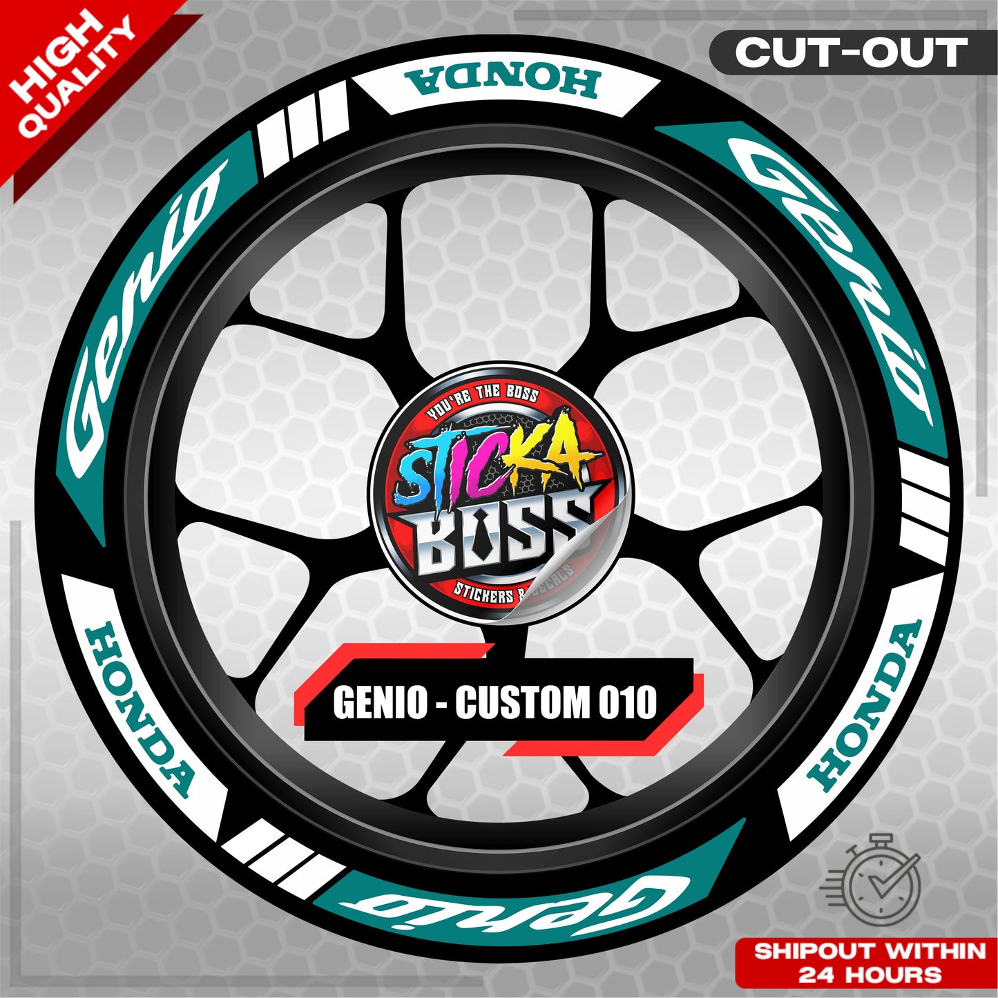 GENIO MAG STICKER SET ( 2 MAGS ) - CUSTOM 010 | VINYL WATERPROOF CUT-OUT DECALS
