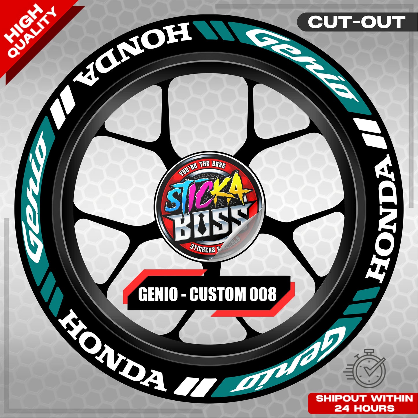 GENIO MAG STICKER SET ( 2 MAGS ) - CUSTOM 008 | VINYL WATERPROOF CUT-OUT DECALS