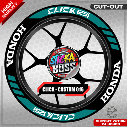 CLICK 125 MAG STICKER SET ( 2 MAGS ) - CUSTOM 016 | VINYL WATERPROOF CUT-OUT DECALS