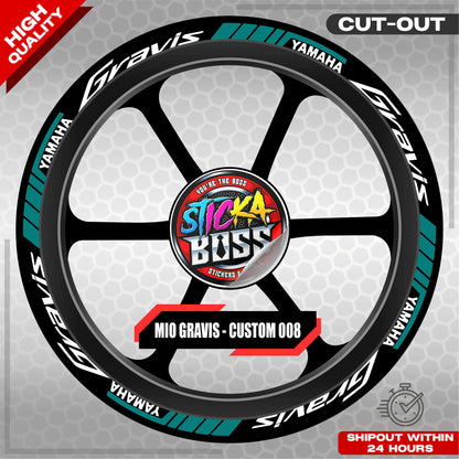 MIO GRAVIS MAG STICKER SET ( 2 MAGS ) - CUSTOM 008 | VINYL WATERPROOF CUT-OUT DECALS