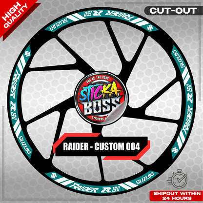 RAIDER R150 MAG STICKER SET ( 2 MAGS ) - CUSTOM 004 | VINYL WATERPROOF CUT-OUT DECALS