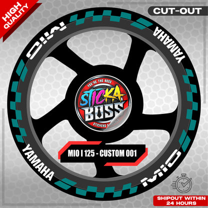 MIO I 125 MAGS STICKER SET  ( 2 MAGS ) - CUSTOM 001 | VINYL WATERPROOF CUT-OUT DECALS