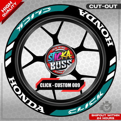 CLICK 125 / 150 / 160 MAG STICKER SET  ( 2 MAGS ) - CUSTOM 009 | VINYL WATERPROOF CUT-OUT DECALS