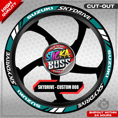 SKYDRIVE MAG STICKER SET ( 2 MAGS ) - CUSTOM 008 | VINYL WATERPROOF CUT-OUT DECALS