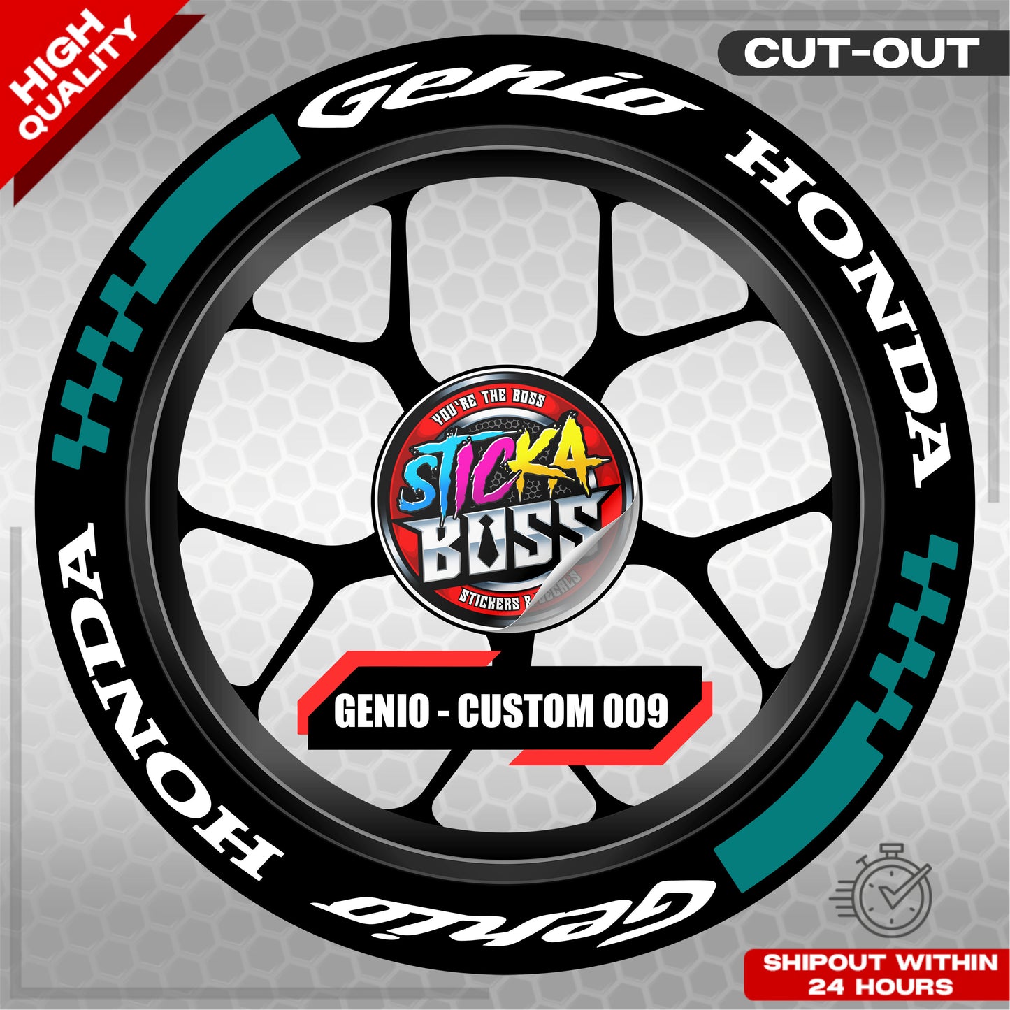 GENIO MAG STICKER SET ( 2 MAGS ) - CUSTOM 009 | VINYL WATERPROOF CUT-OUT DECALS