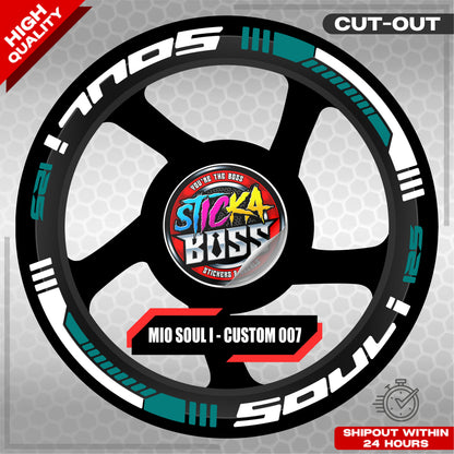 MIO SOUL I 125 MAG STICKER SET ( 2 MAGS ) - CUSTOM 007 | VINYL WATERPROOF CUT-OUT DECALS