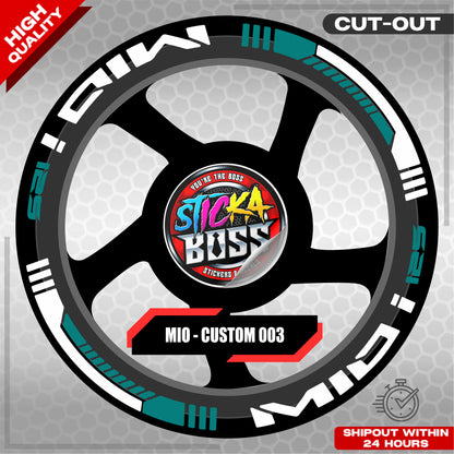 MIO I 125 MAG STICKER SET  ( 2 MAGS ) - CUSTOM 003 | VINYL WATERPROOF CUT-OUT DECALS