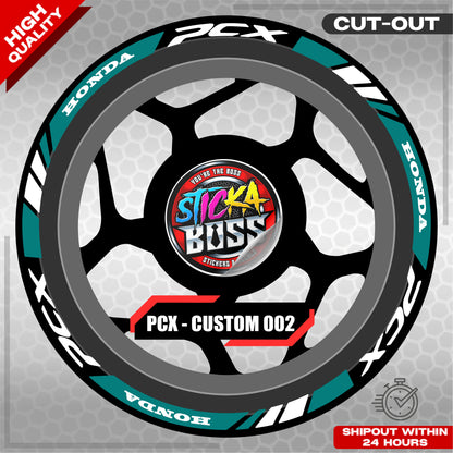 PCX 150 / 160 MAGS STICKER SET  ( 2 MAGS ) - CUSTOM 002 | VINYL WATERPROOF CUT-OUT DECALS