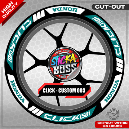 CLICK 150 MAGS STICKER SET  ( 2 MAGS ) - CUSTOM 003 | VINYL WATERPROOF CUT-OUT DECALS