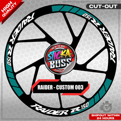 RAIDER R150 MAG STICKER SET ( 2 MAGS ) - CUSTOM 003 | VINYL WATERPROOF CUT-OUT DECALS