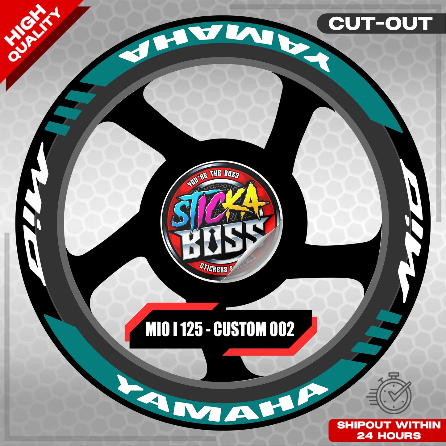 MIO I 125 MAG STICKER SET  ( 2 MAGS ) - CUSTOM 002 | VINYL WATERPROOF CUT-OUT DECALS