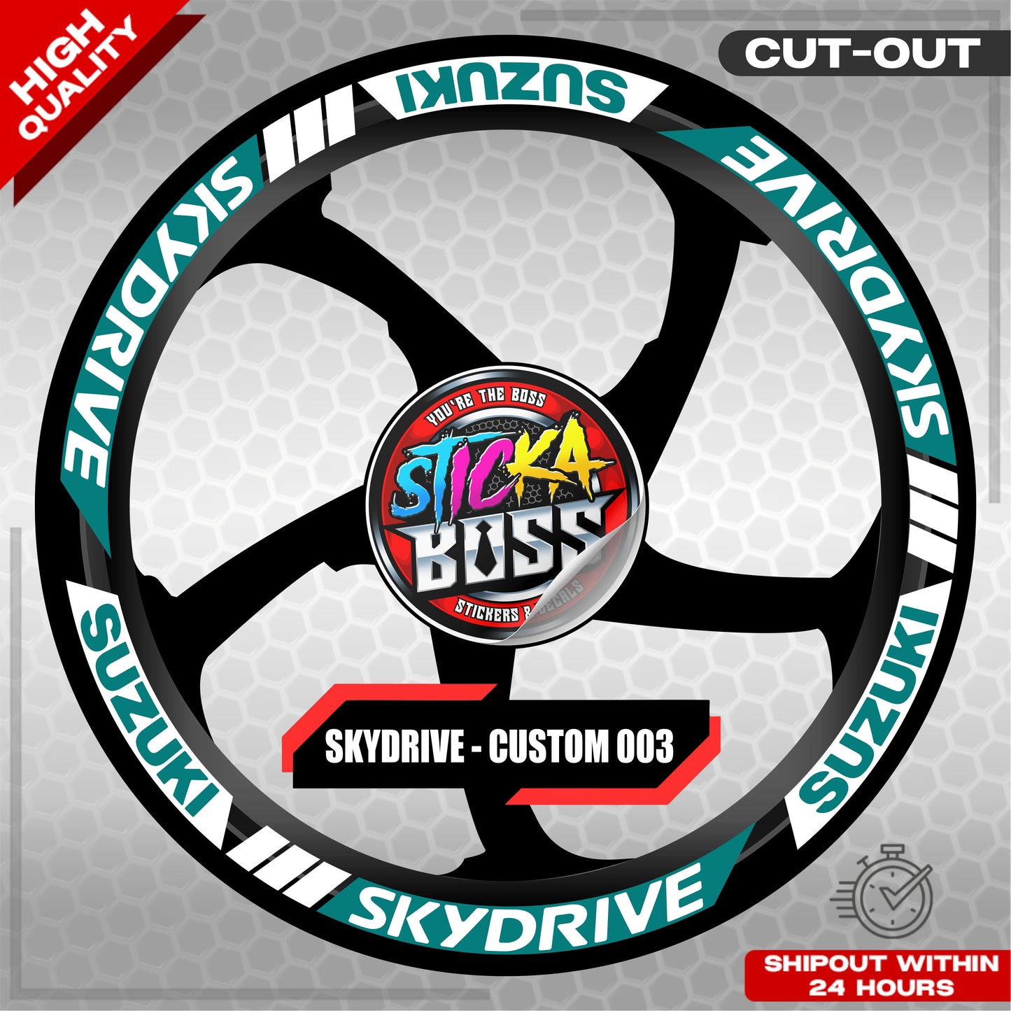 SKYDRIVE MAG STICKER SET ( 2 MAGS ) - CUSTOM 003 | VINYL WATERPROOF CUT-OUT DECALS