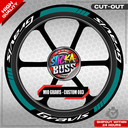 MIO GRAVIS MAG STICKER SET ( 2 MAGS ) - CUSTOM 003 | VINYL WATERPROOF CUT-OUT DECALS