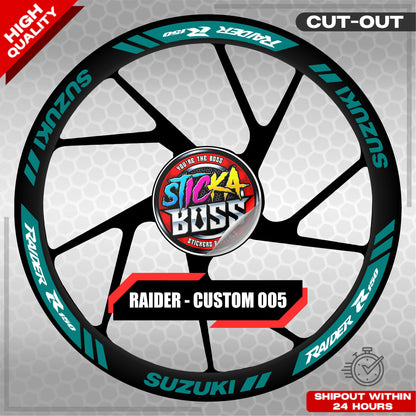 RAIDER R150 MAGS STICKER SET ( 2 MAGS ) - CUSTOM 005 | VINYL WATERPROOF CUT-OUT DECALS