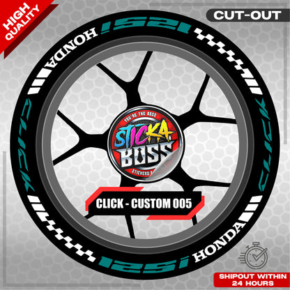 CLICK 125 / 150 / 160 MAGS STICKER SET  ( 2 MAGS ) - CUSTOM 005 | VINYL WATERPROOF CUT-OUT DECALS