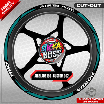 AIRBLADE 150 MAG STICKER SET ( 2 MAGS ) - CUSTOM 002 | VINYL WATERPROOF CUT-OUT DECALS