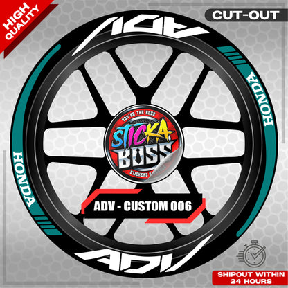 ADV 150 / 160 MAG STICKER SET ( 2 MAGS ) - CUSTOM 006 | VINYL WATERPROOF CUT-OUT DECALS