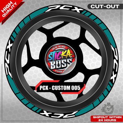 PCX 150 / 160 MAGS STICKER SET  ( 2 MAGS ) - CUSTOM 005 | VINYL WATERPROOF CUT-OUT DECALS