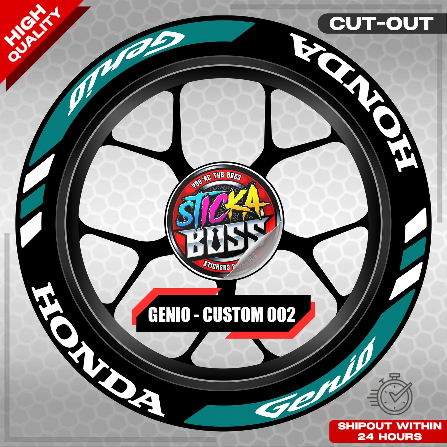 GENIO MAG STICKER SET ( 2 MAGS ) - CUSTOM 002 | VINYL WATERPROOF CUT-OUT DECALS