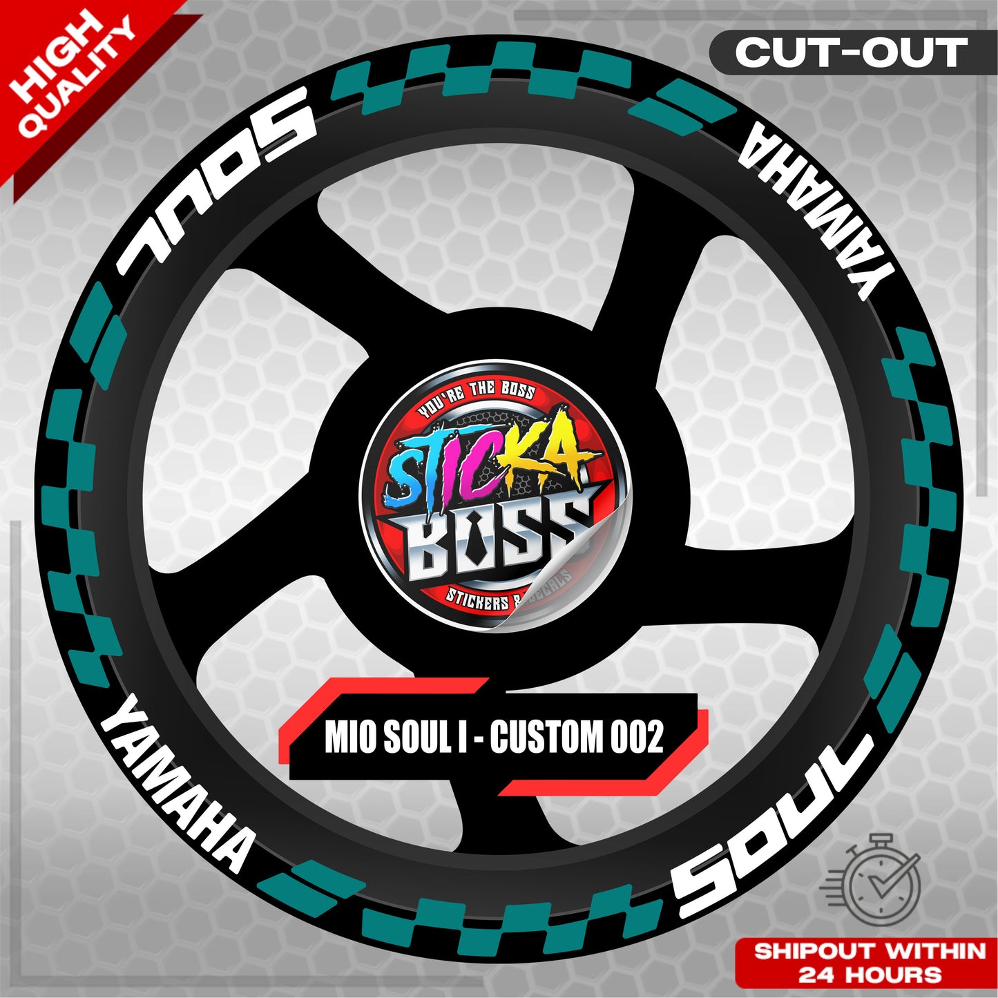MIO SOUL I 125 MAGS STICKER SET  ( 2 MAGS ) - CUSTOM 002 | VINYL WATERPROOF CUT-OUT DECALS
