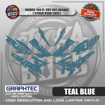 RAIDER 150 FI CUT OUT DECALS ( STOCK R150 2021) | VINYL WATERPROOF CUT-OUT STICKER DECALS