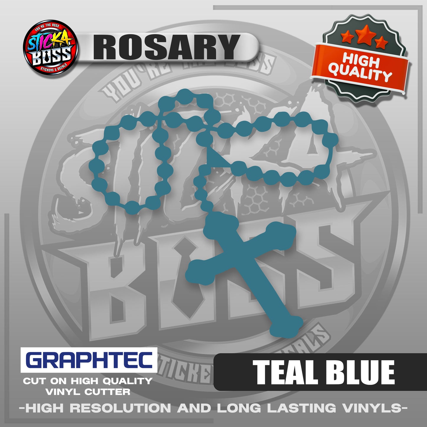 ROSARY | VINYL WATERPROOF CUT-OUT STICKER DECALS【Stickaboss】