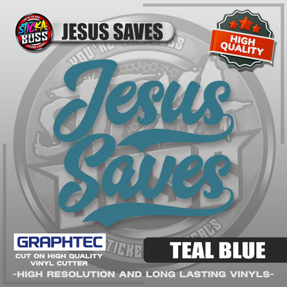 JESUS SAVES | VINYL WATERPROOF CUT-OUT STICKER DECALS【Stickaboss】