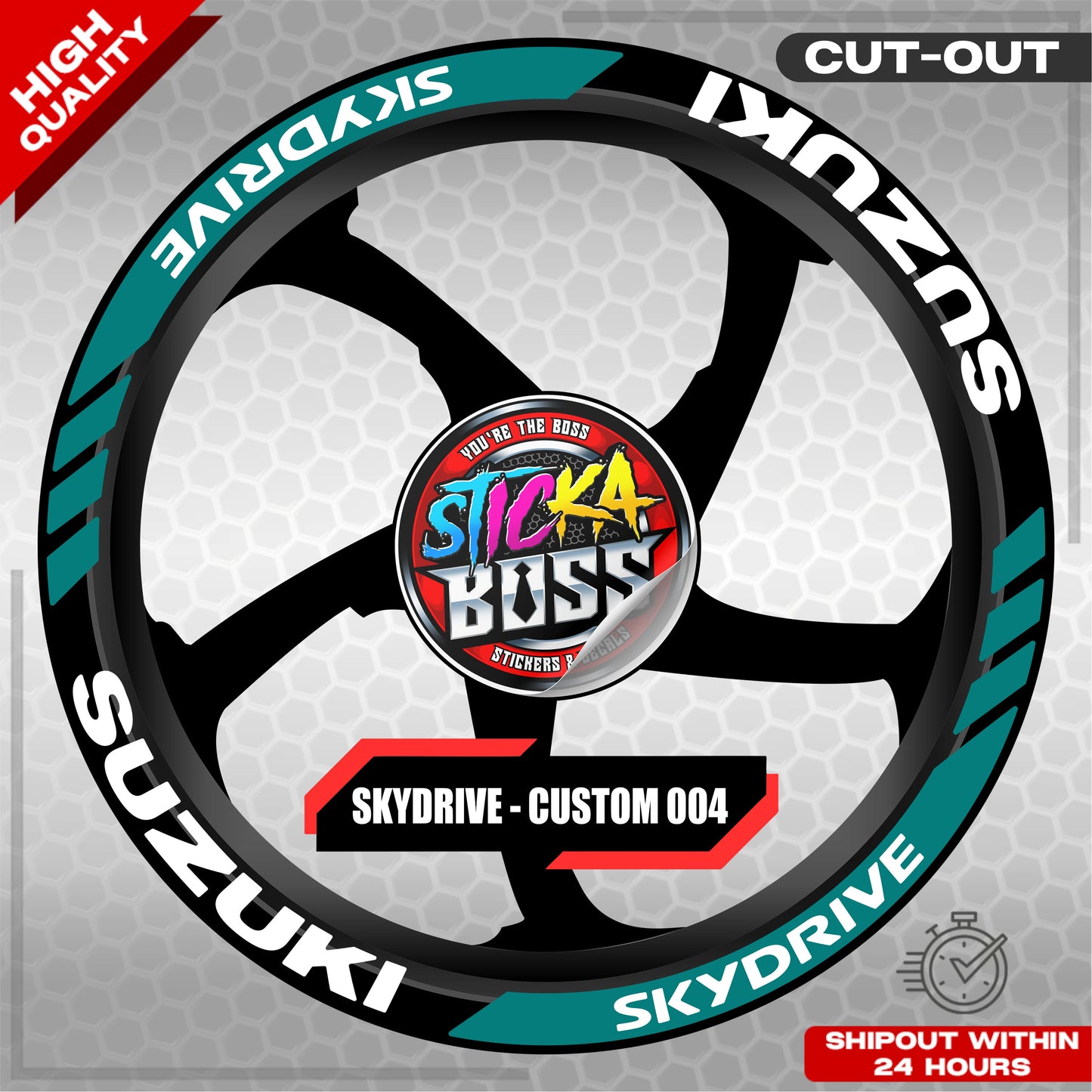 SKYDRIVE MAG STICKER SET  ( 2 MAGS ) - CUSTOM 004 | VINYL WATERPROOF CUT-OUT DECALS