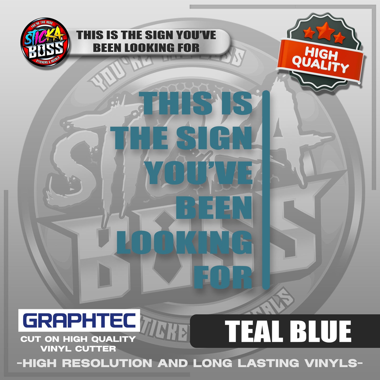 THIS IS THE SIGN YOU'VE BEEN LOOKING FOR | VINYL WATERPROOF CUT-OUT STICKER DECALS