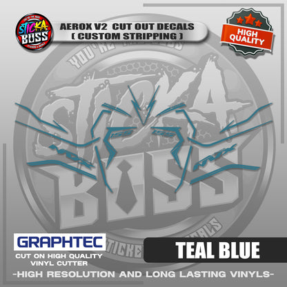 AEROX V2 CUT OUT DECALS ( CUSTOM STRIPPING ) | VINYL WATERPROOF CUT-OUT STICKER DECALS