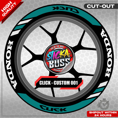 CLICK 125  150 160 MAGS STICKER SET  ( 2 MAGS ) - CUSTOM 001 | VINYL WATERPROOF CUT-OUT DECALS