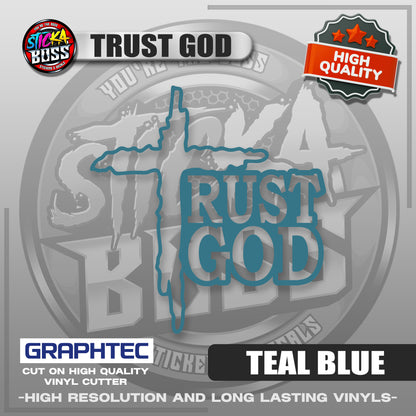 TRUST GOD | VINYL WATERPROOF CUT-OUT STICKER DECALS【Stickaboss】