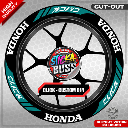 CLICK 125 / 150 / 160 MAG STICKER SET  ( 2 MAGS ) - CUSTOM 014 | VINYL WATERPROOF CUT-OUT DECALS