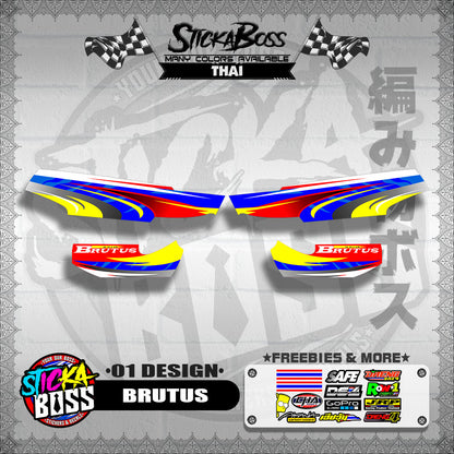 KAWASAKI BRUTUS STOCK DECALS ( 01 DESIGN )【WITH FREEBIES】