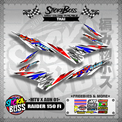 RAIDER 150 Fi DECALS ( MTV X AUN 01 )【WITH FREEBIES】