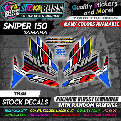 YAMAHA SNIPER 150 Stock Decals [ASSORTED COLORS] Sticker【PREMIUM GLOSSY LAMINATED】