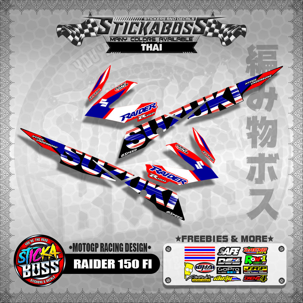 RAIDER 150 FI DECALS ( MOTOGP RACING DESIGN )【WITH FREEBIES】