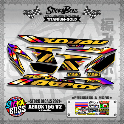 AEROX 155 V2  ( STOCK DECALS 2021 )【WITH FREEBIES】