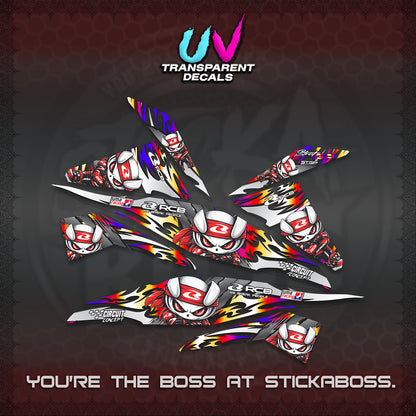BEAT FI V1 UV TRANSPARENT DECALS (2026 NEW RCB 2.0 DESIGN) STICKER KITS BY STICKABOSS