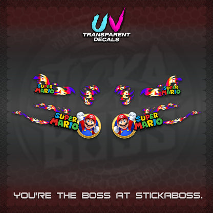 FAZZIO UV TRANSPARENT DECALS (FLAMES 02 SUPER-M MOTIF) STICKER KITS BY STICKABOSS