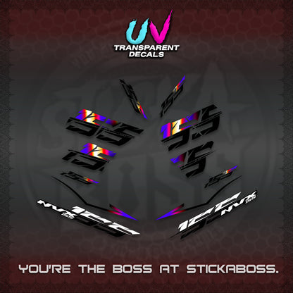 AEROX 155 V2 UV TRANSPARENT DECALS (2026 NVX VIETNAM) STICKER KITS BY STICKABOSS