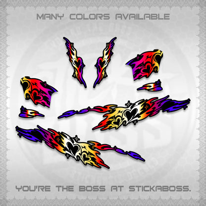 CLICK 125 V2 DECALS (2026 TRIBAL HEART DESIGN) STICKER KITS BY STICKABOSS