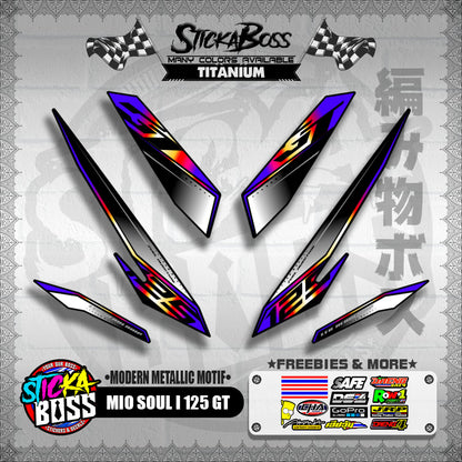 MIO SOUL I 125 GT DECALS ( MODERN METALLIC MOTIF )【WITH FREEBIES】