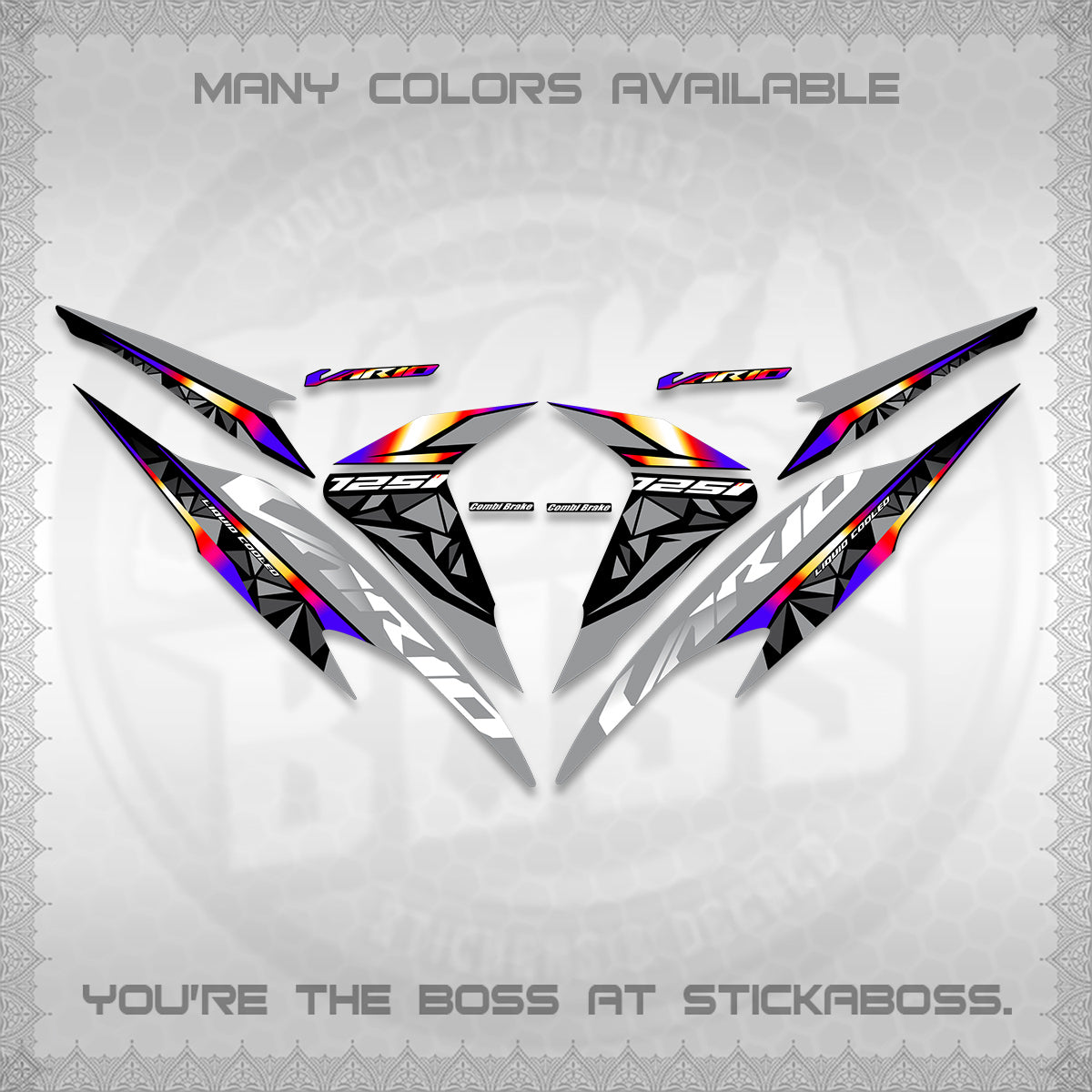 CLICK 125 V2 VARIO DECALS (2018–2022 STYLE DESIGN) STICKER DECALS BY STICKABOSS