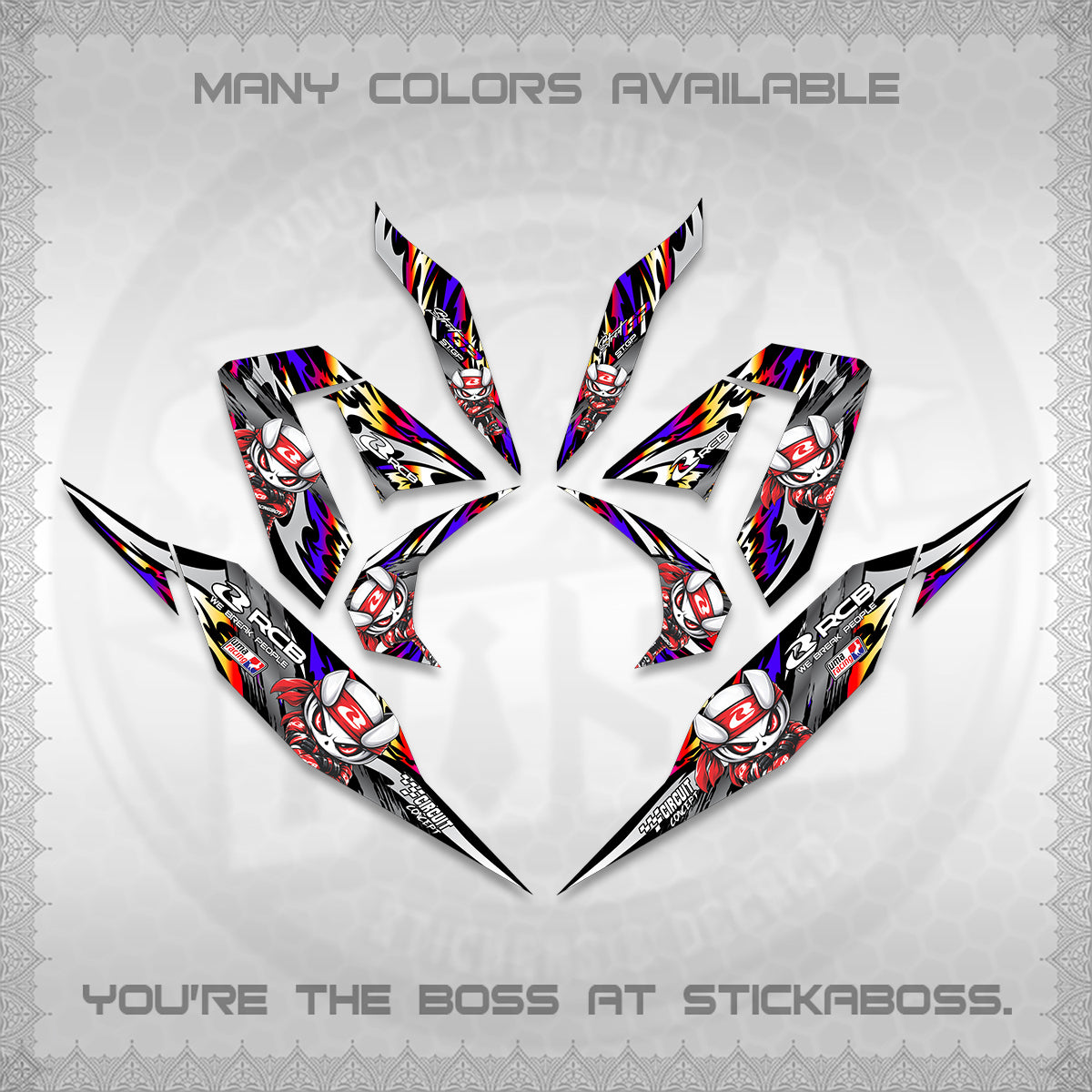 CLICK 125 V4 DECALS (2026 NEW RCB 2.0 DESIGN) STICKER KITS BY STICKABOSS