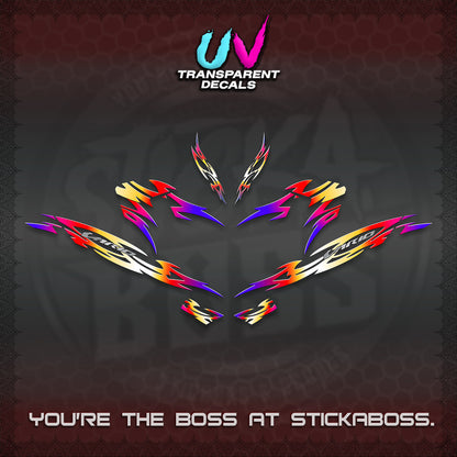 CLICK 125 V4 INDO VARIO UV TRANSPARENT DECALS (2026 NUSANTARA STRIPING) STICKER DECALS By STICKABOSS