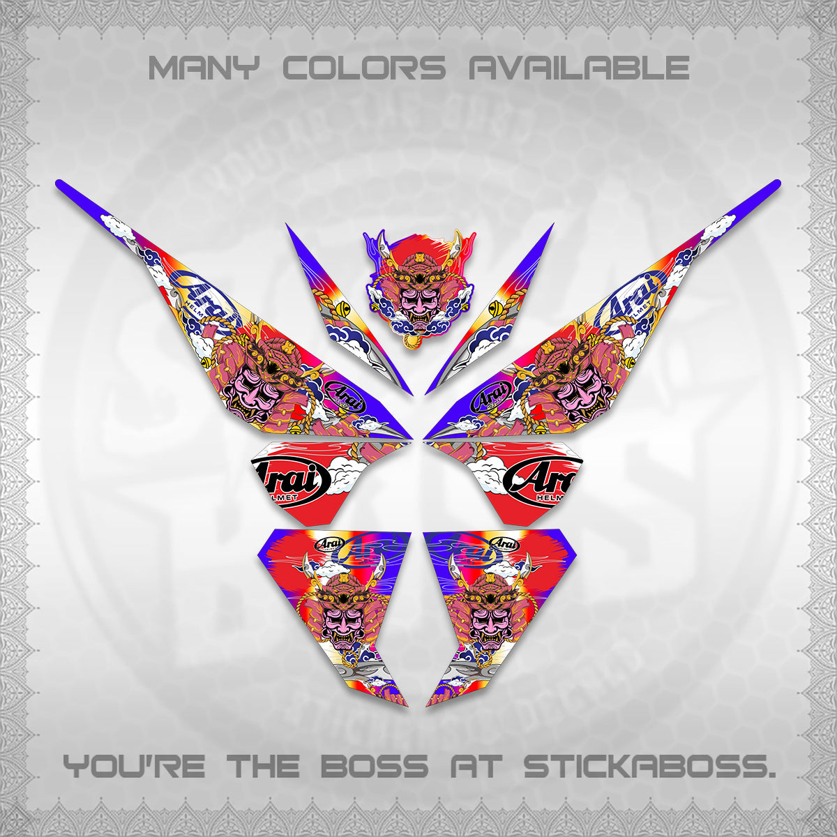 CLICK 125 V1 VARIO DECALS (2026 NEW SAMURAI MOTIF) STICKER KITS BY STICKABOSS